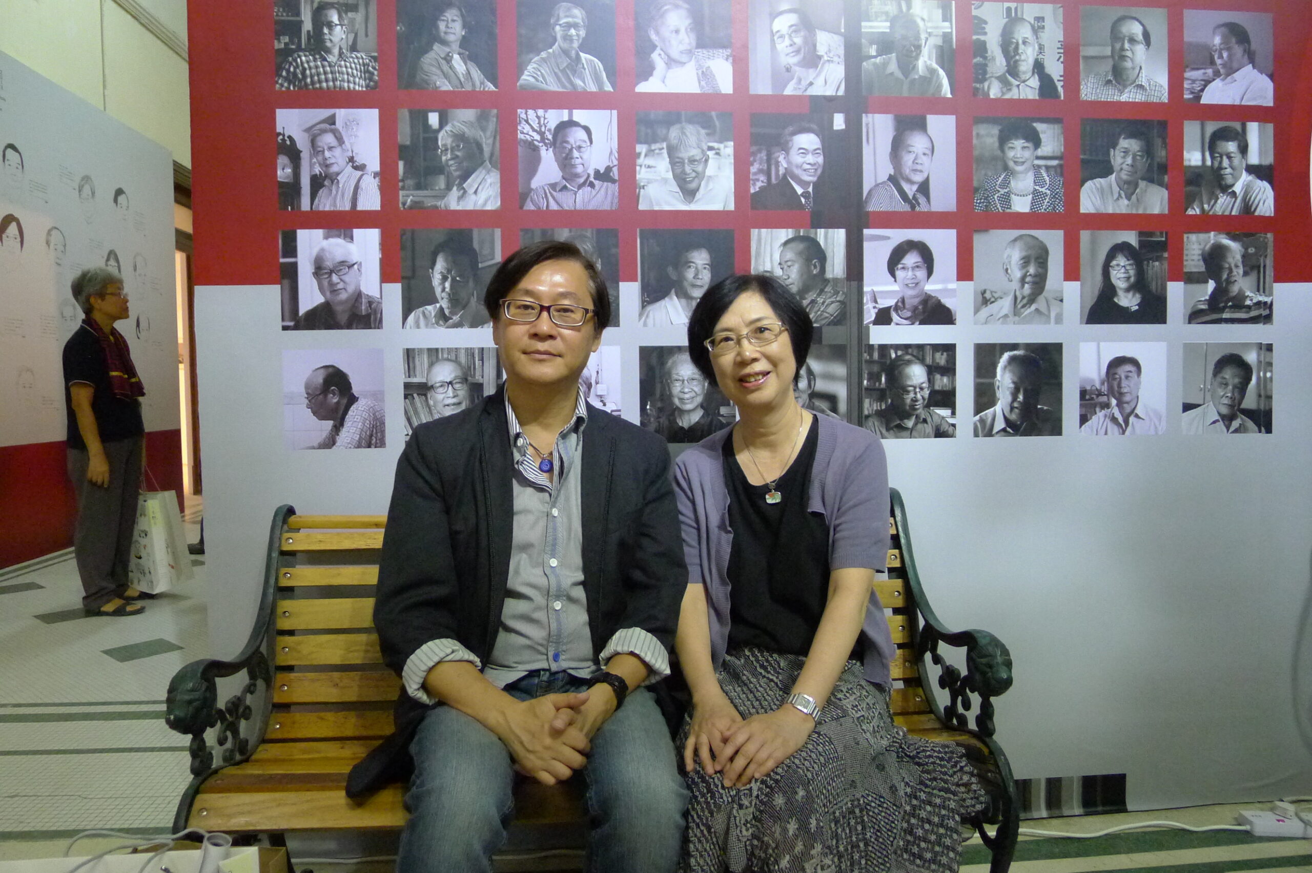 湯梅笑與李宇樑合照 Autores Tong Mui Siu e Lawrence Lei